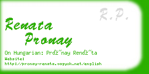 renata pronay business card